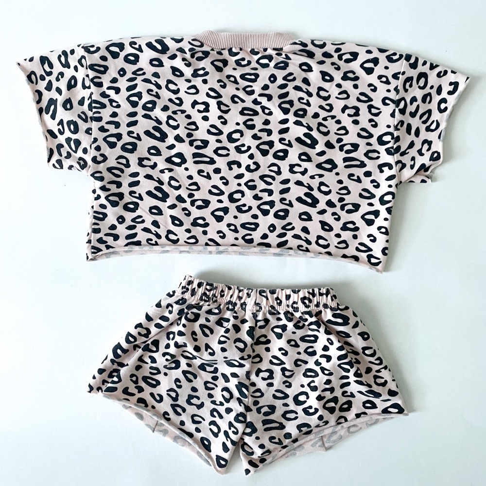 Pink Leopard toddler girl 2 piece outfit size 2T - Picture 2 of 5